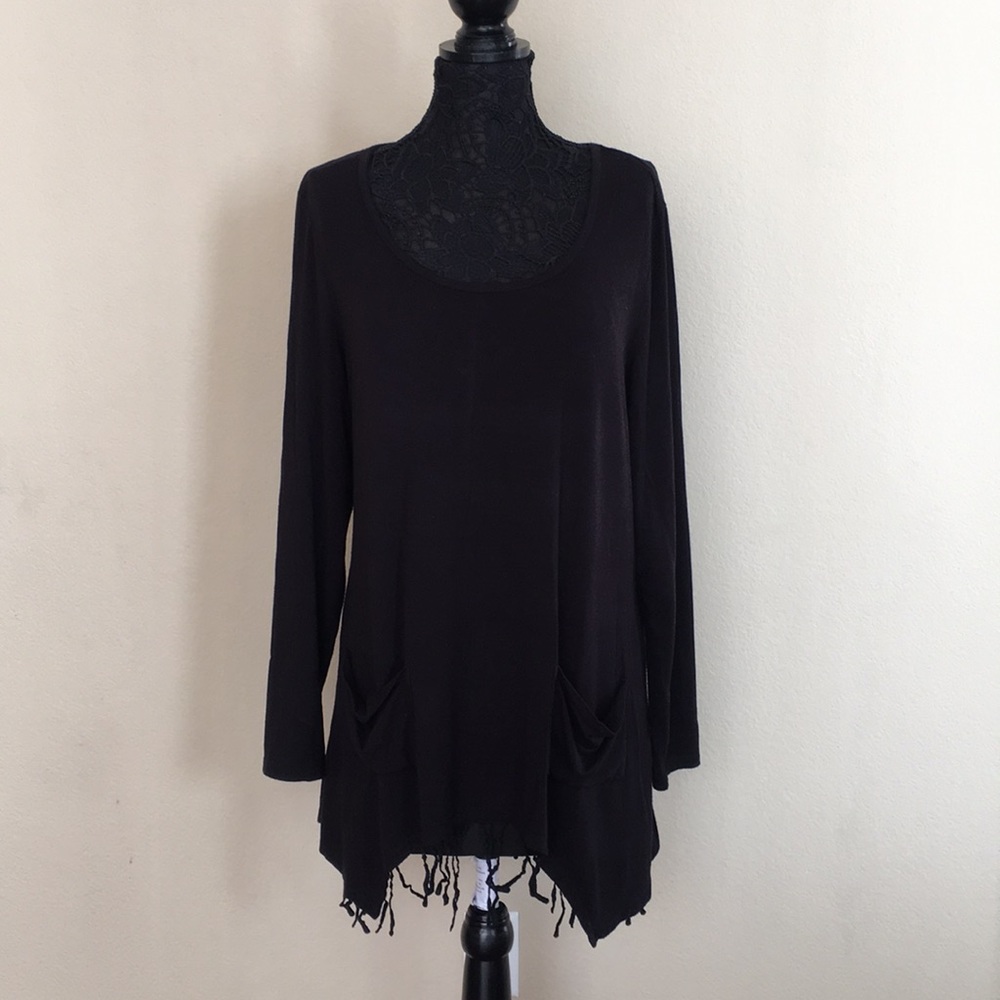 Grace Black Long Sleeve Blouse